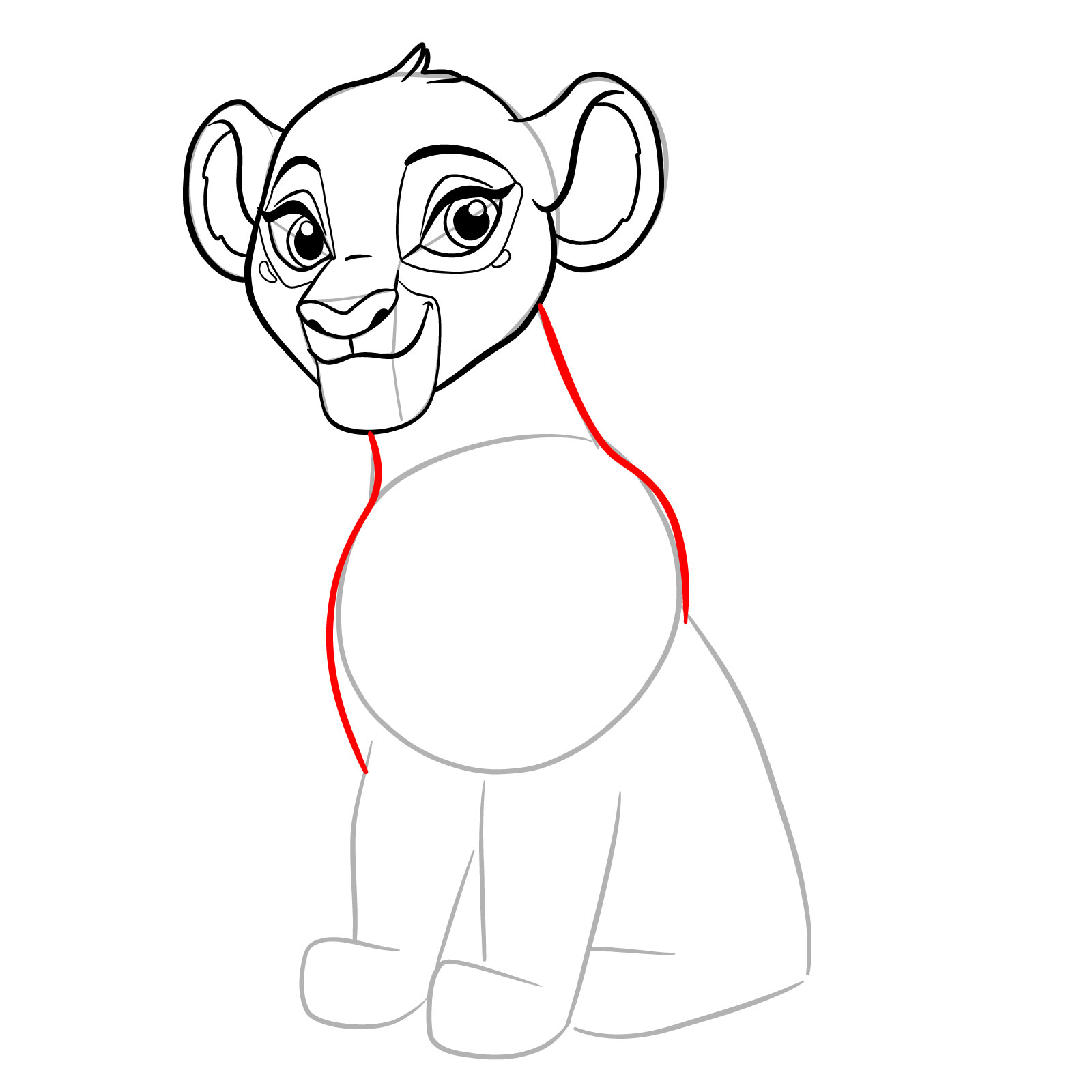 How to draw young Zuri - step 13