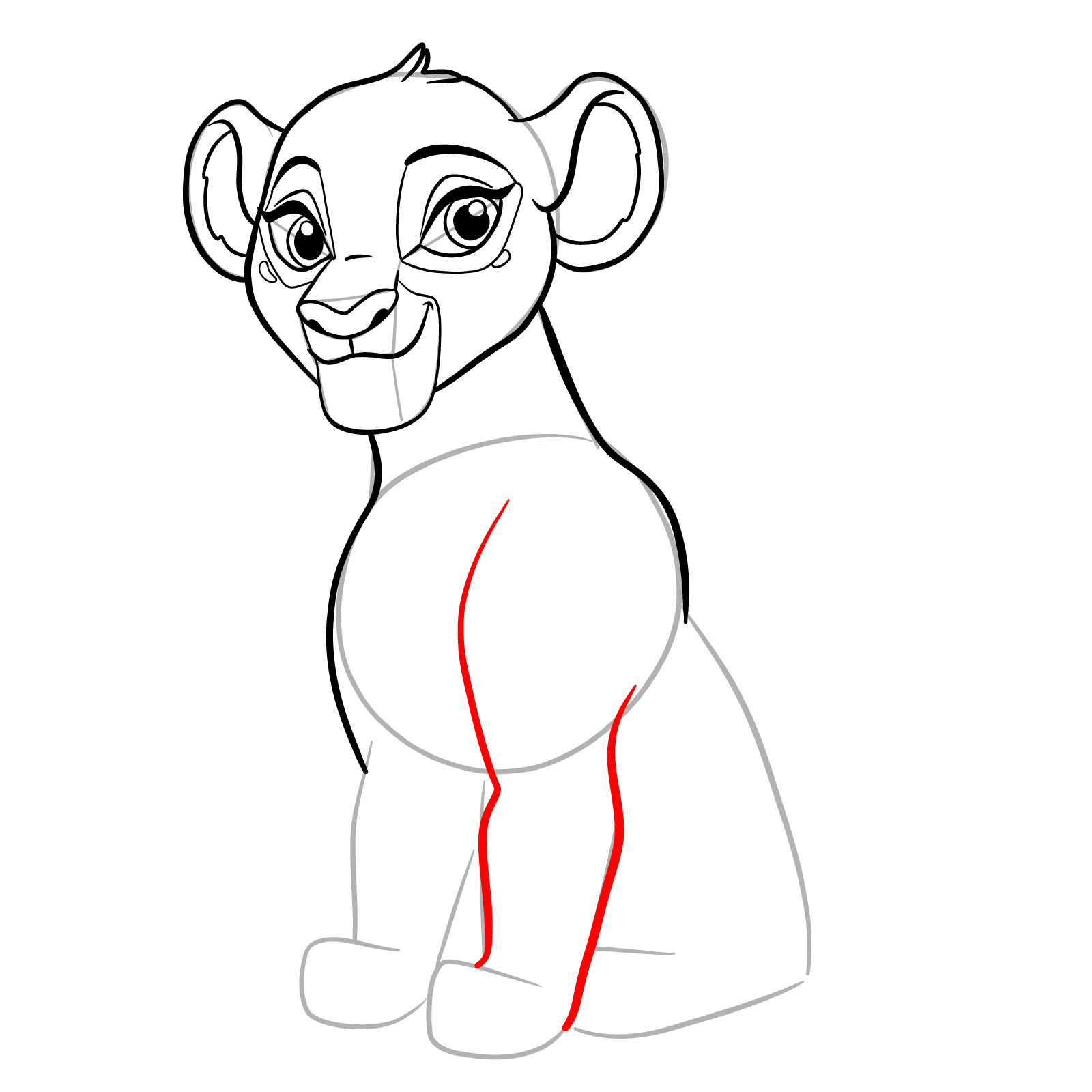 How to draw young Zuri - step 14