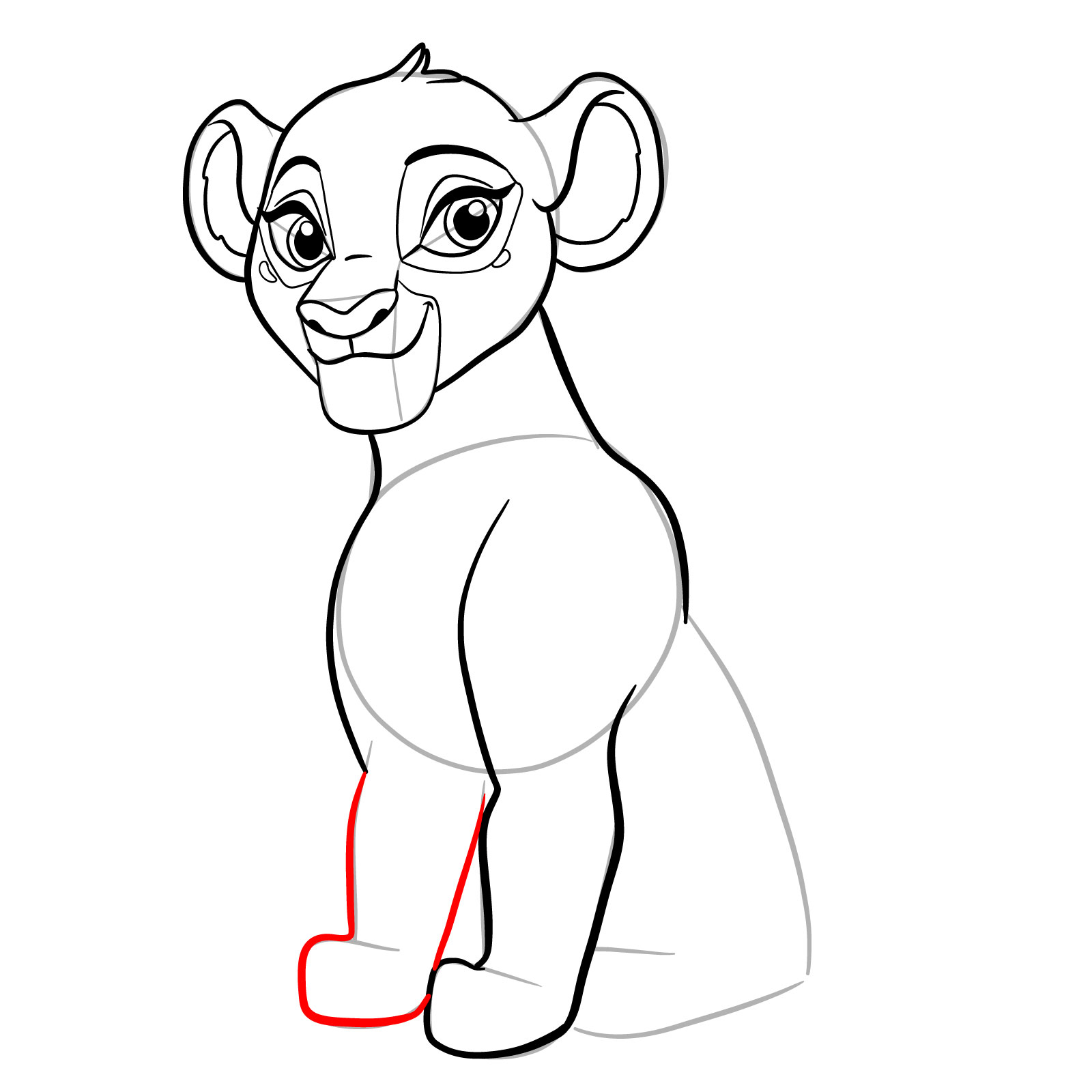 How to draw young Zuri - step 16