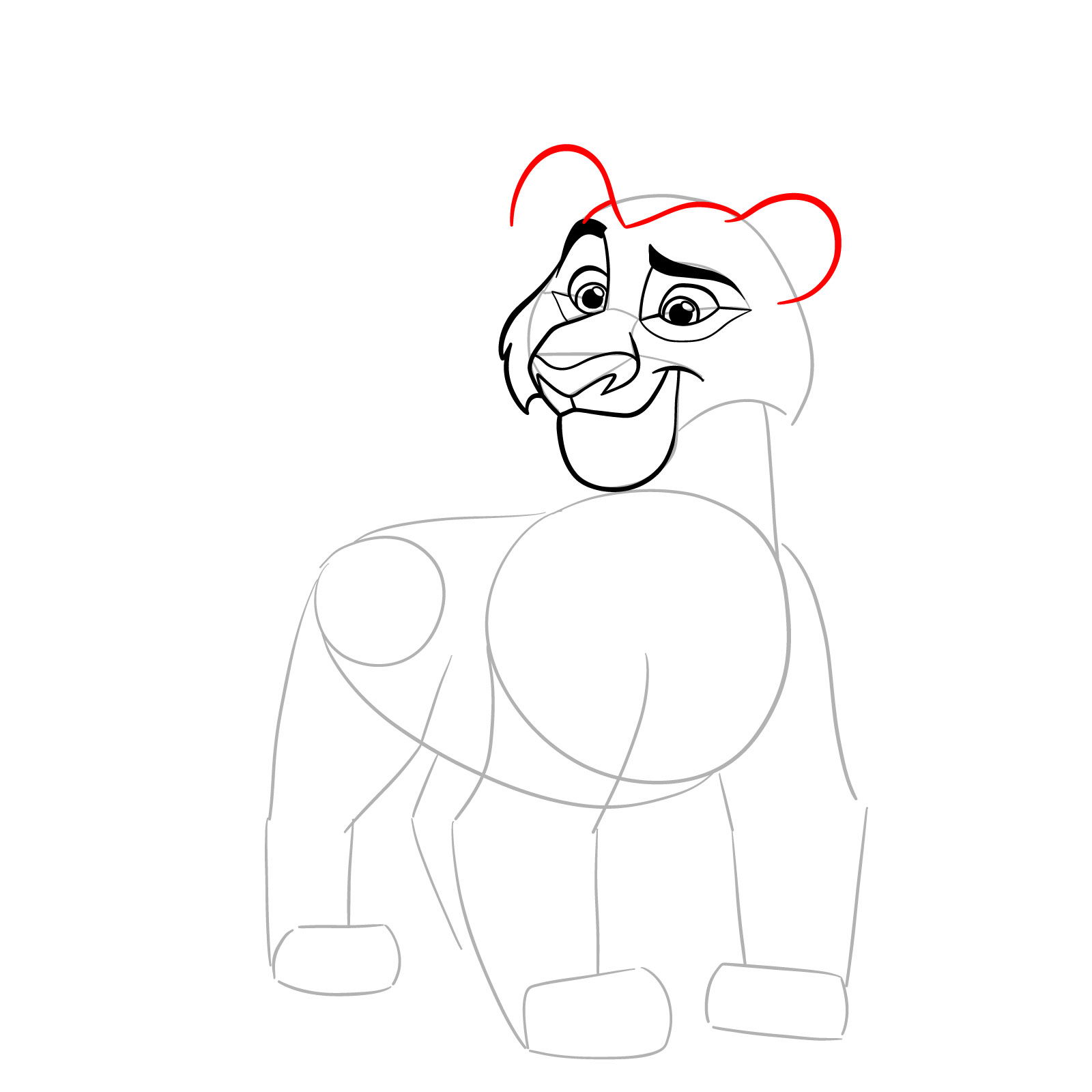 How to draw Baliyo from The Lion Guard - step 11