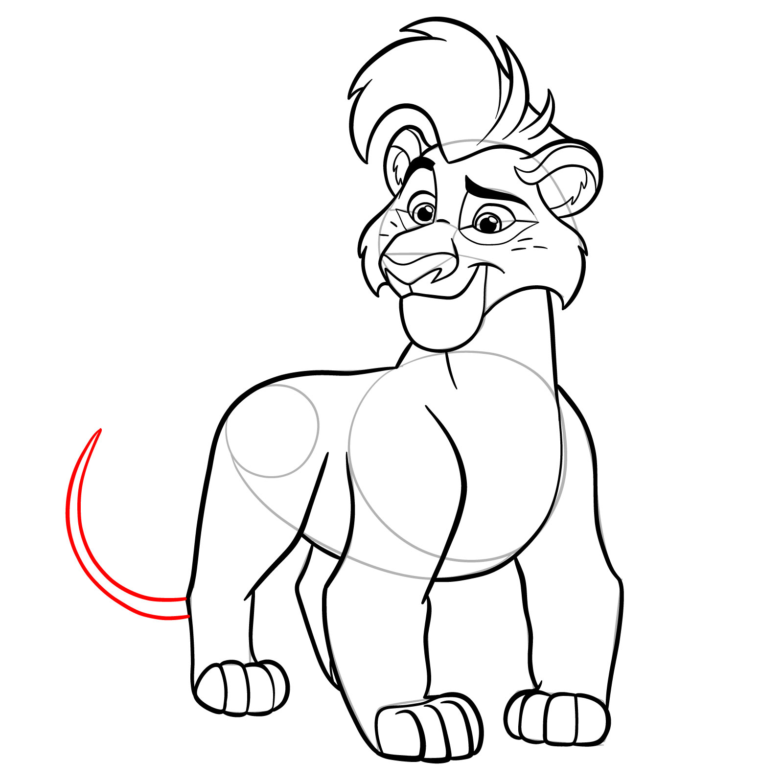 How to draw Baliyo from The Lion Guard - step 24