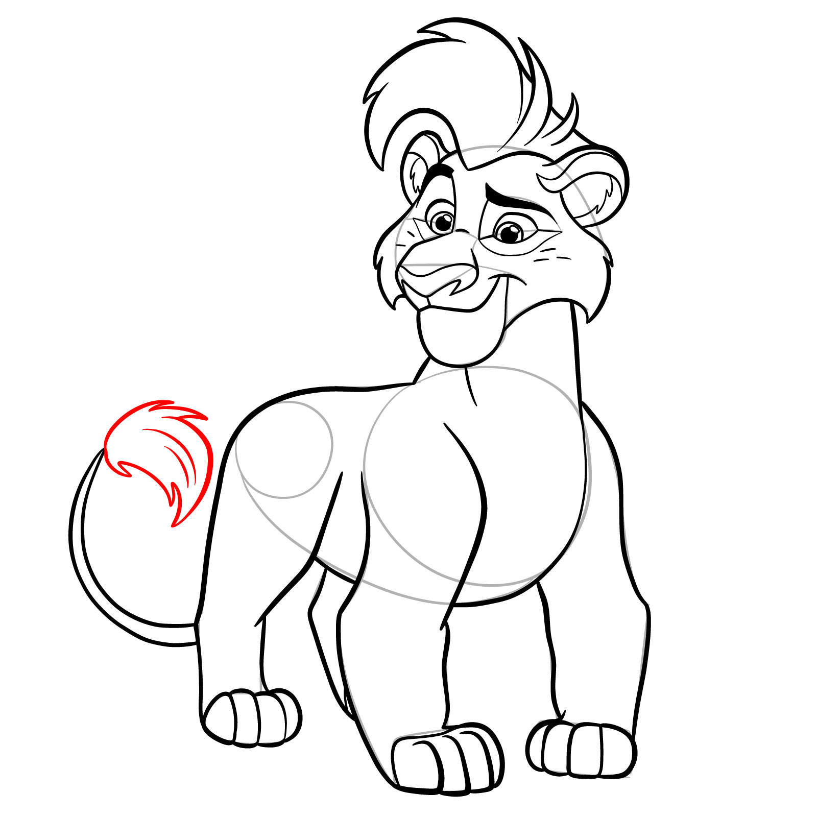 How to draw Baliyo from The Lion Guard - step 25