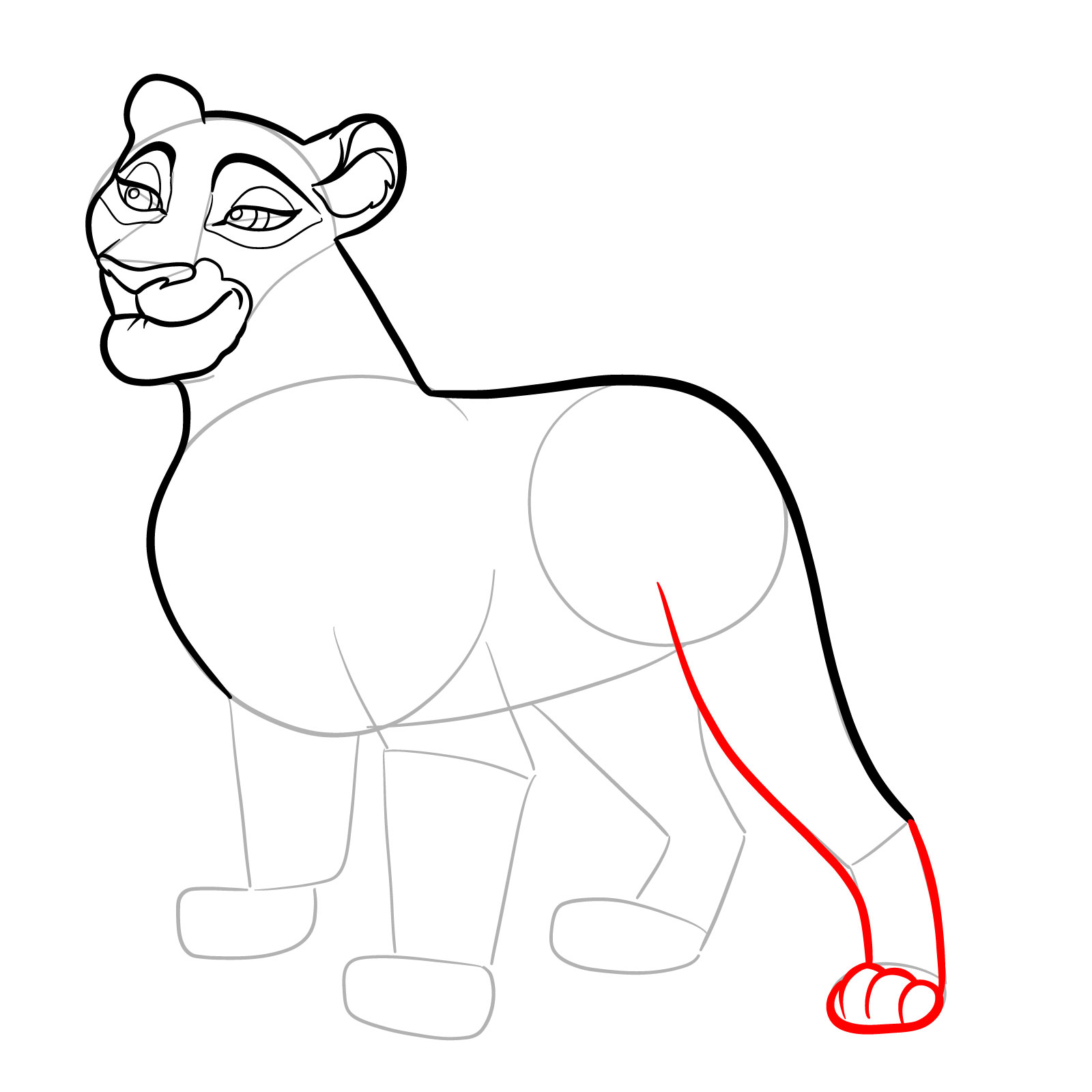 How to draw Janna from The Lion Guard - step 15