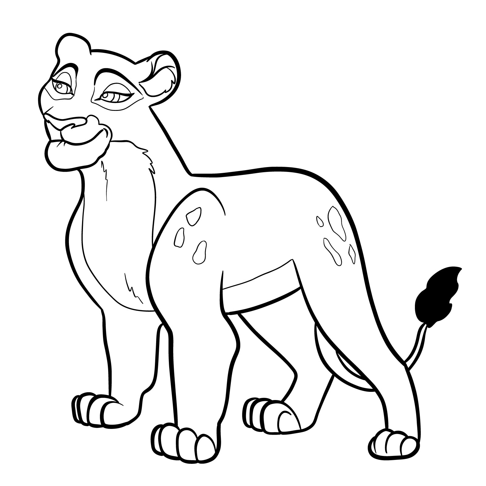 How to draw Janna from The Lion Guard - final step