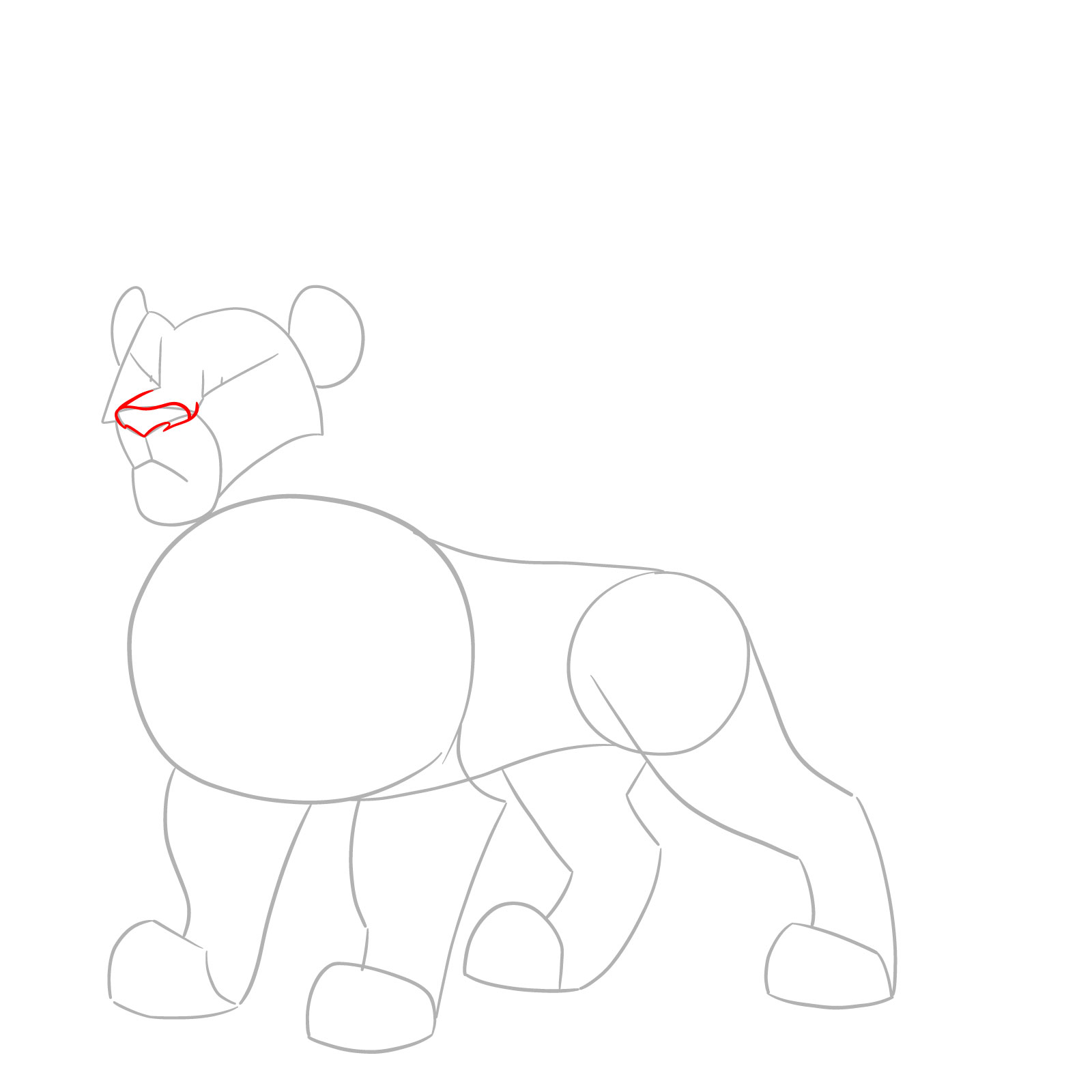 How to draw Surak from The Lion Guard - step 04