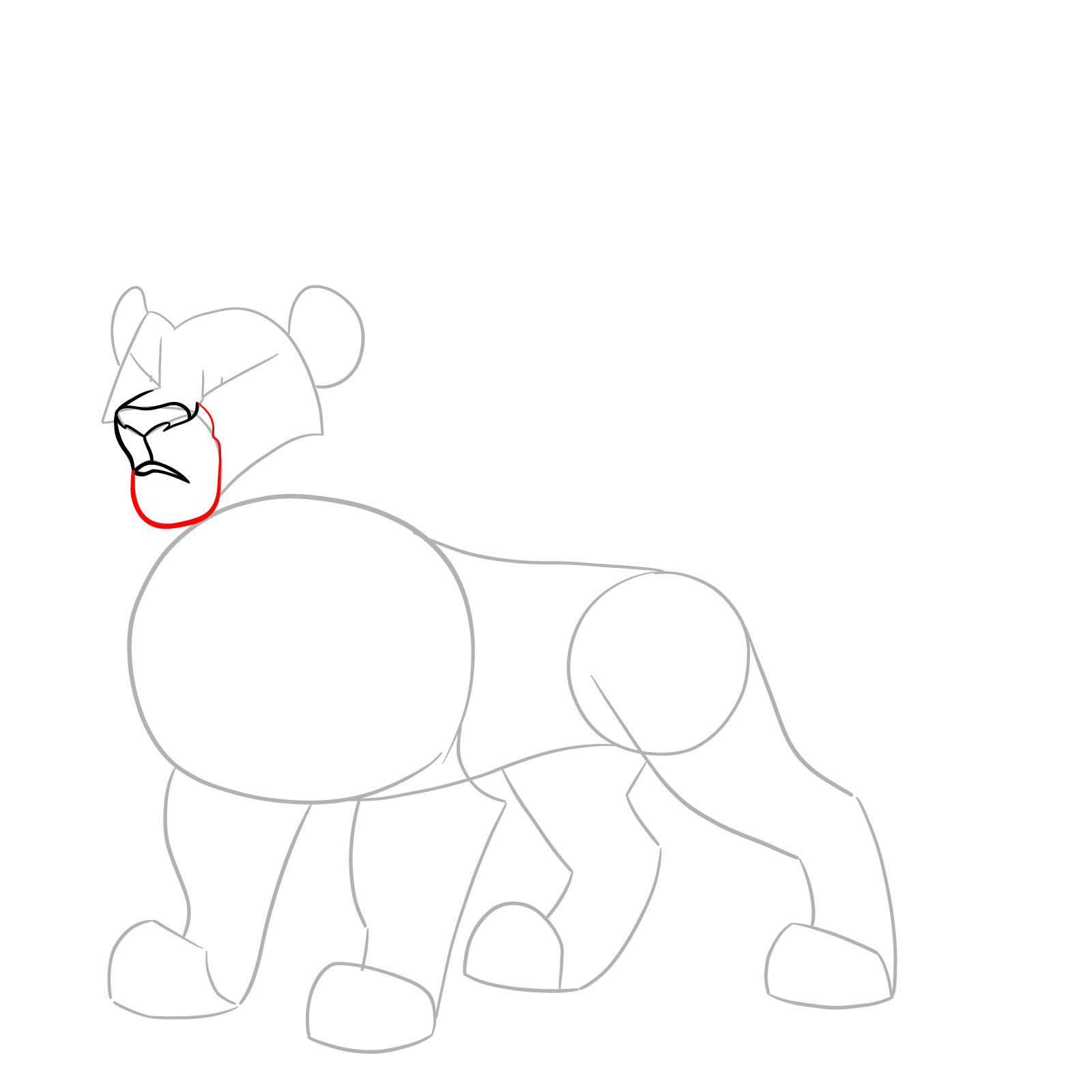 How to draw Surak from The Lion Guard - step 06