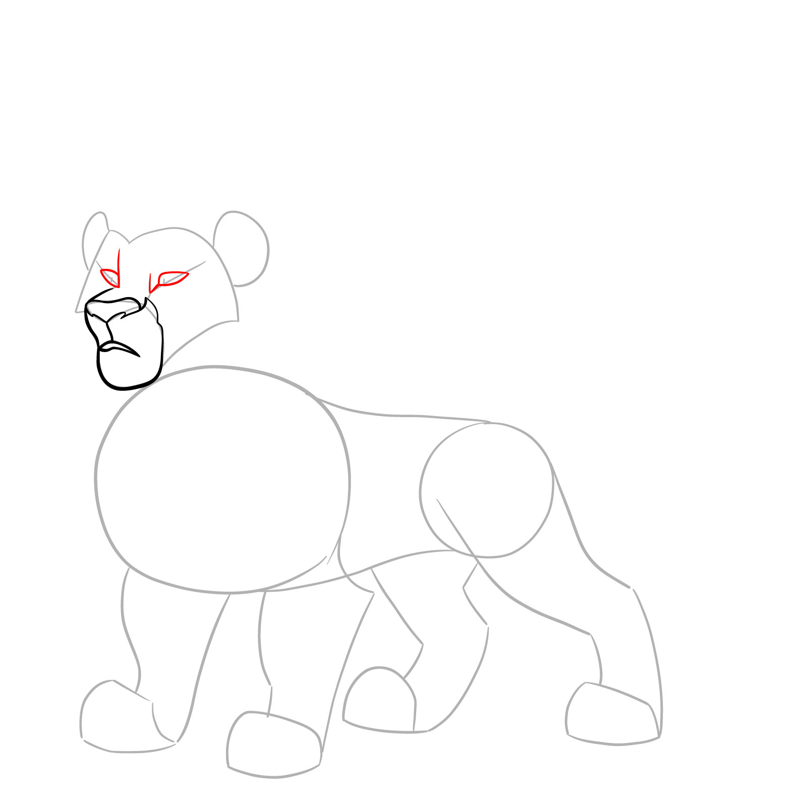 How to draw Surak from The Lion Guard - step 07