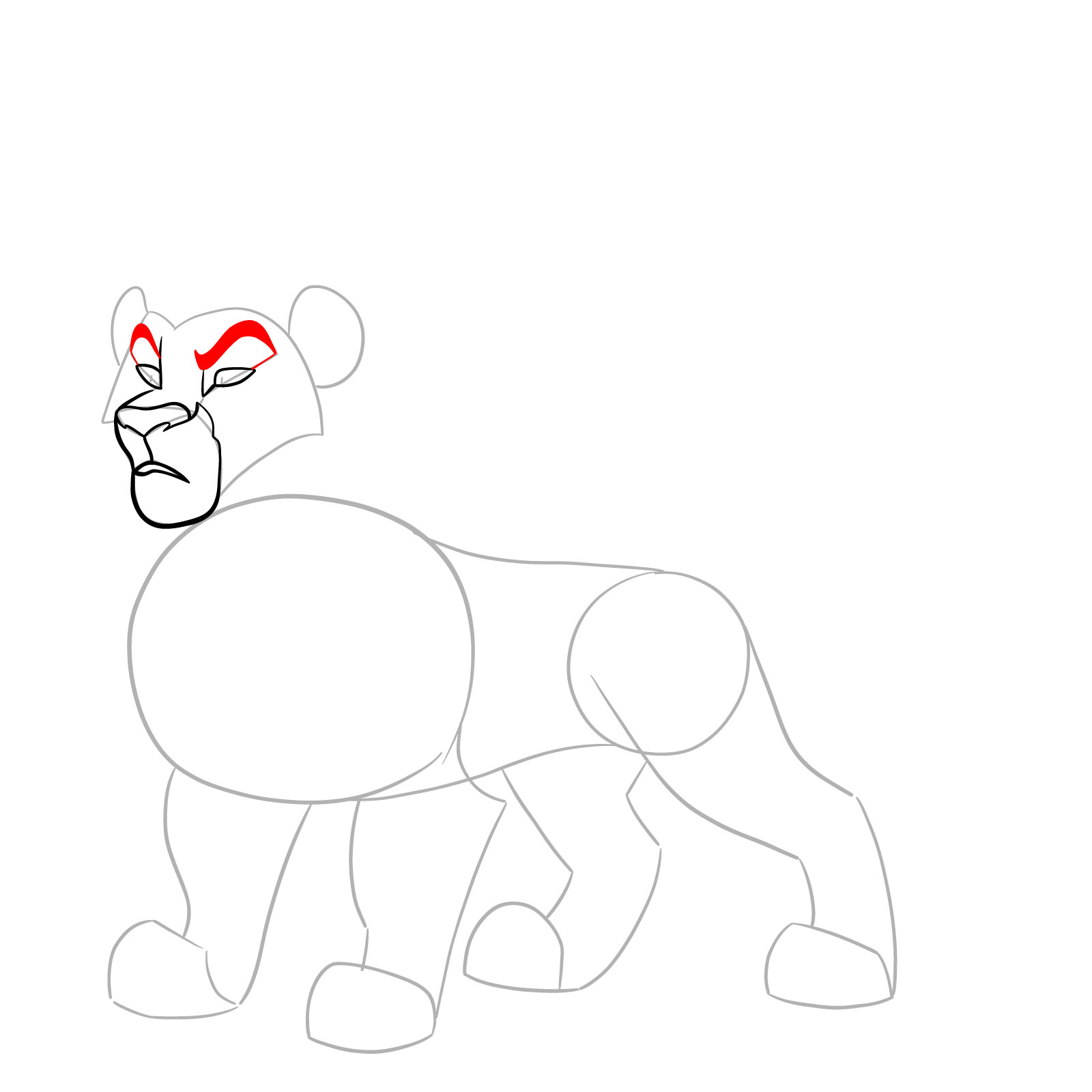 How to draw Surak from The Lion Guard - step 08