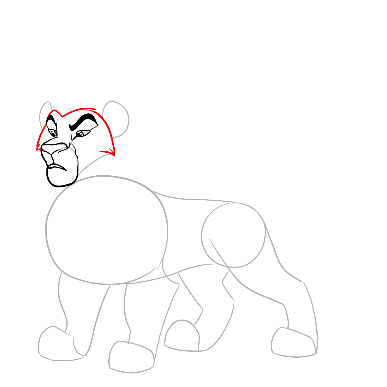 How to draw Surak from The Lion Guard - step 10