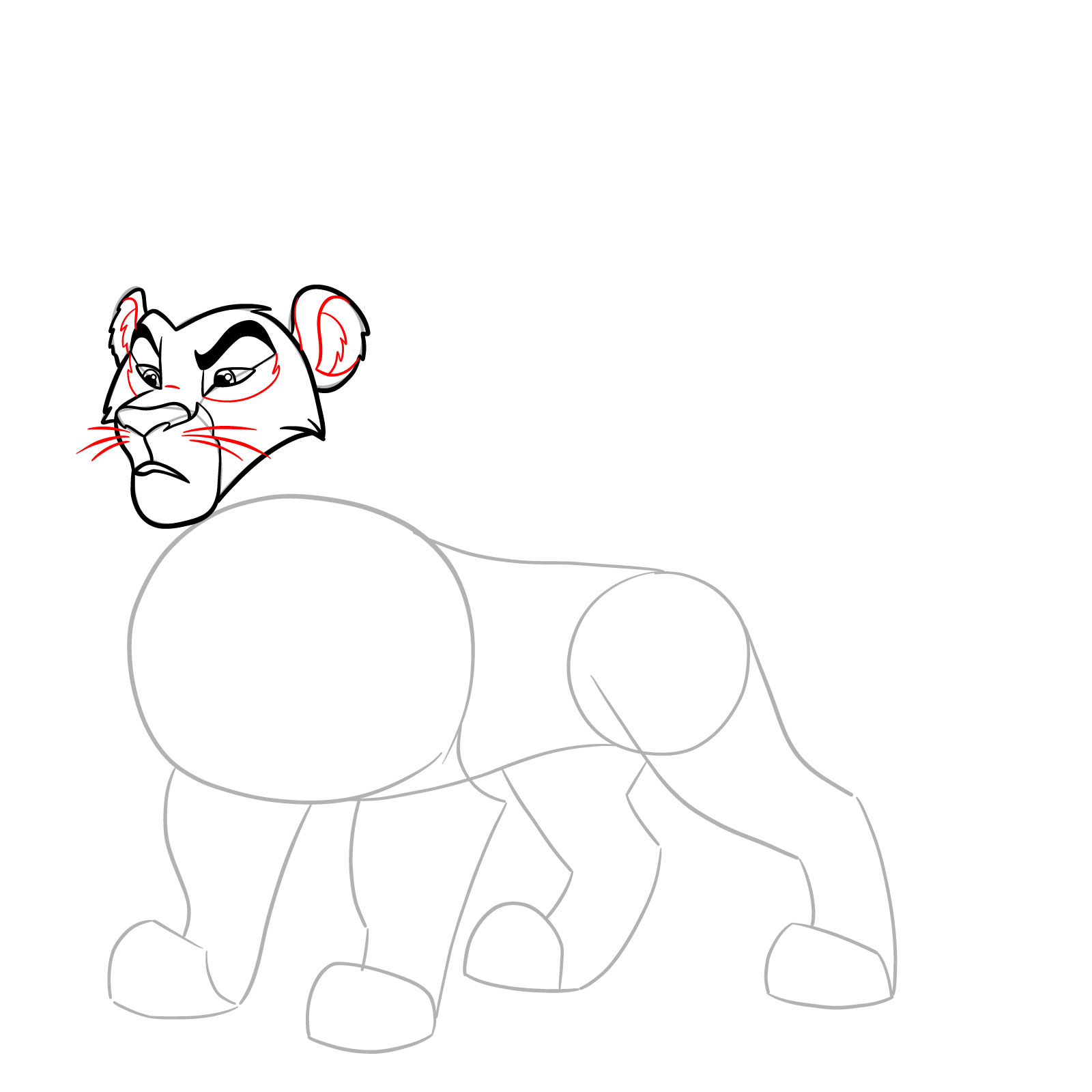How to draw Surak from The Lion Guard - step 12