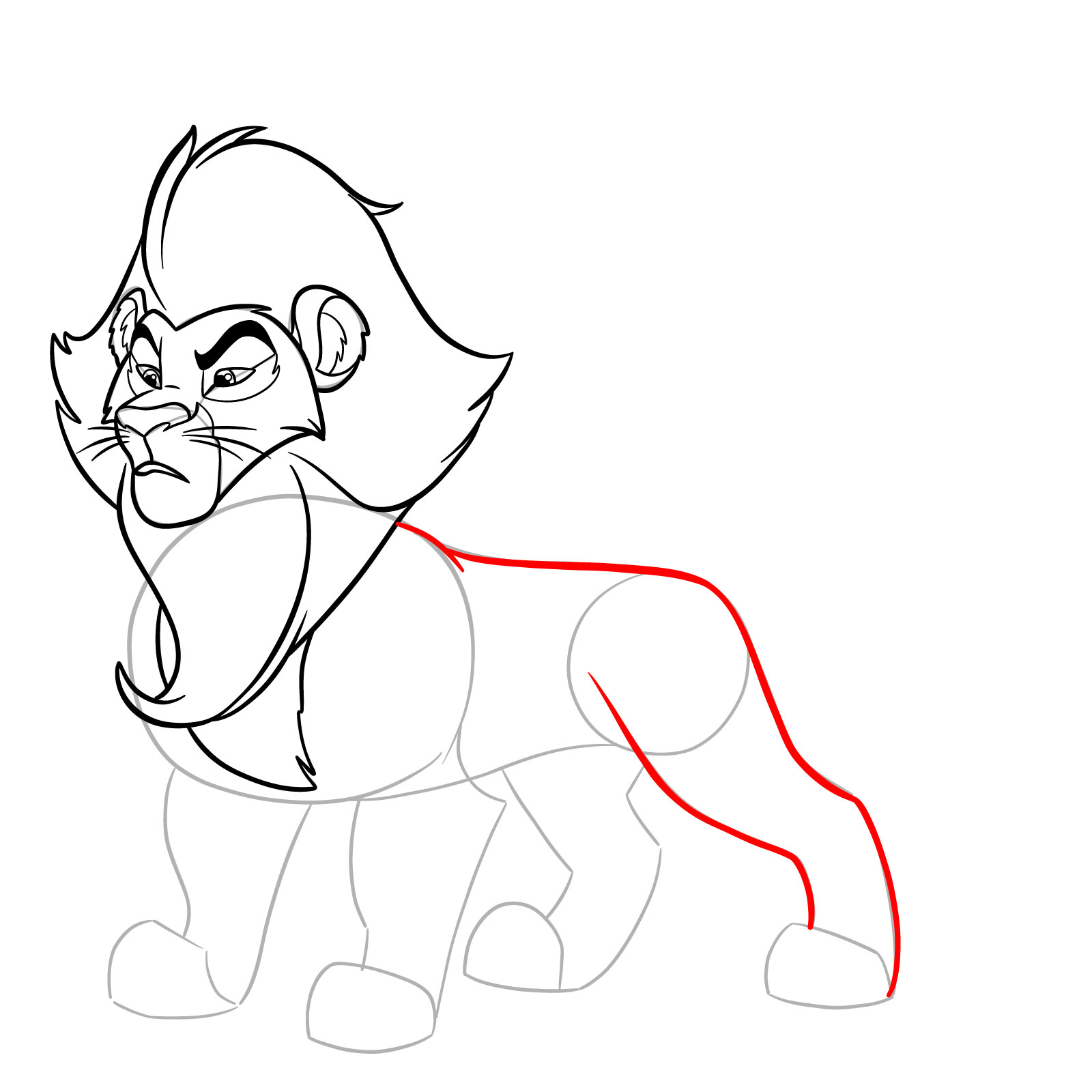 How to draw Surak from The Lion Guard - step 16