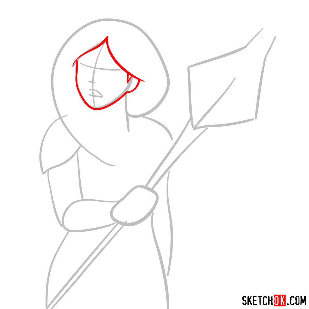 How to draw Princess Mermista - step 03