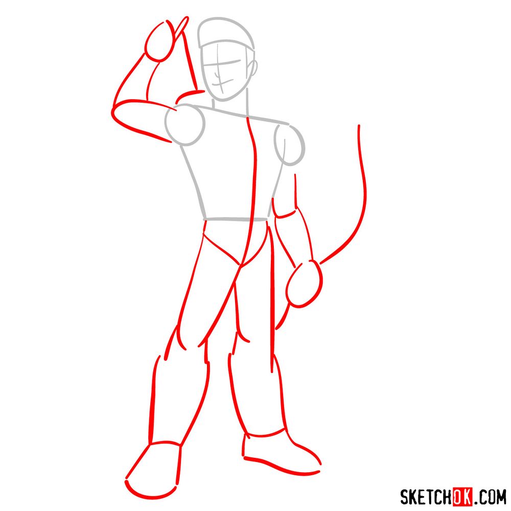 How to draw Bow from She-ra - step 02