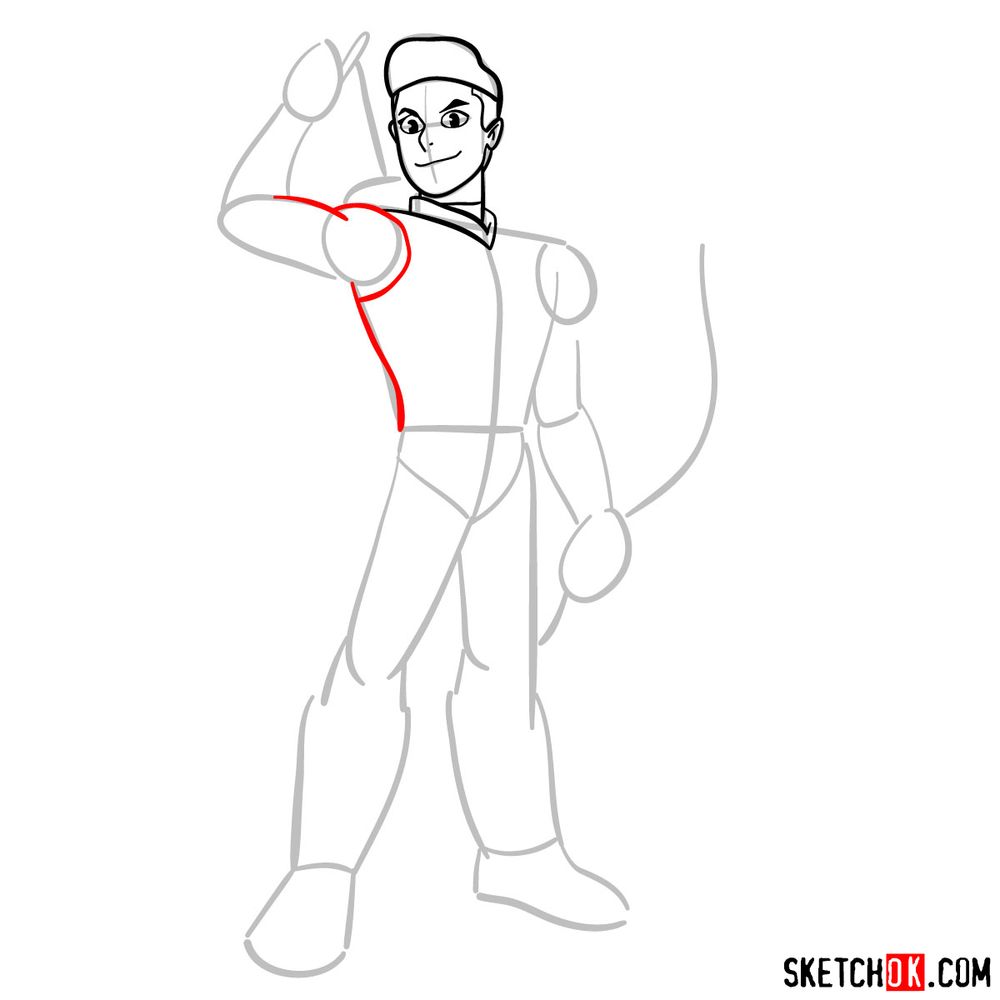 How to draw Bow from She-ra - step 06