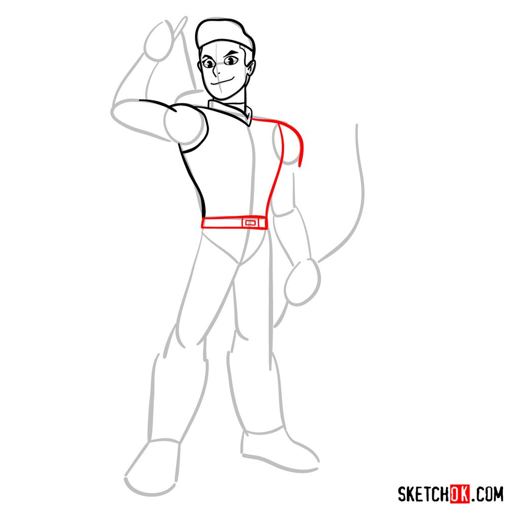 How to draw Bow from She-ra - step 07