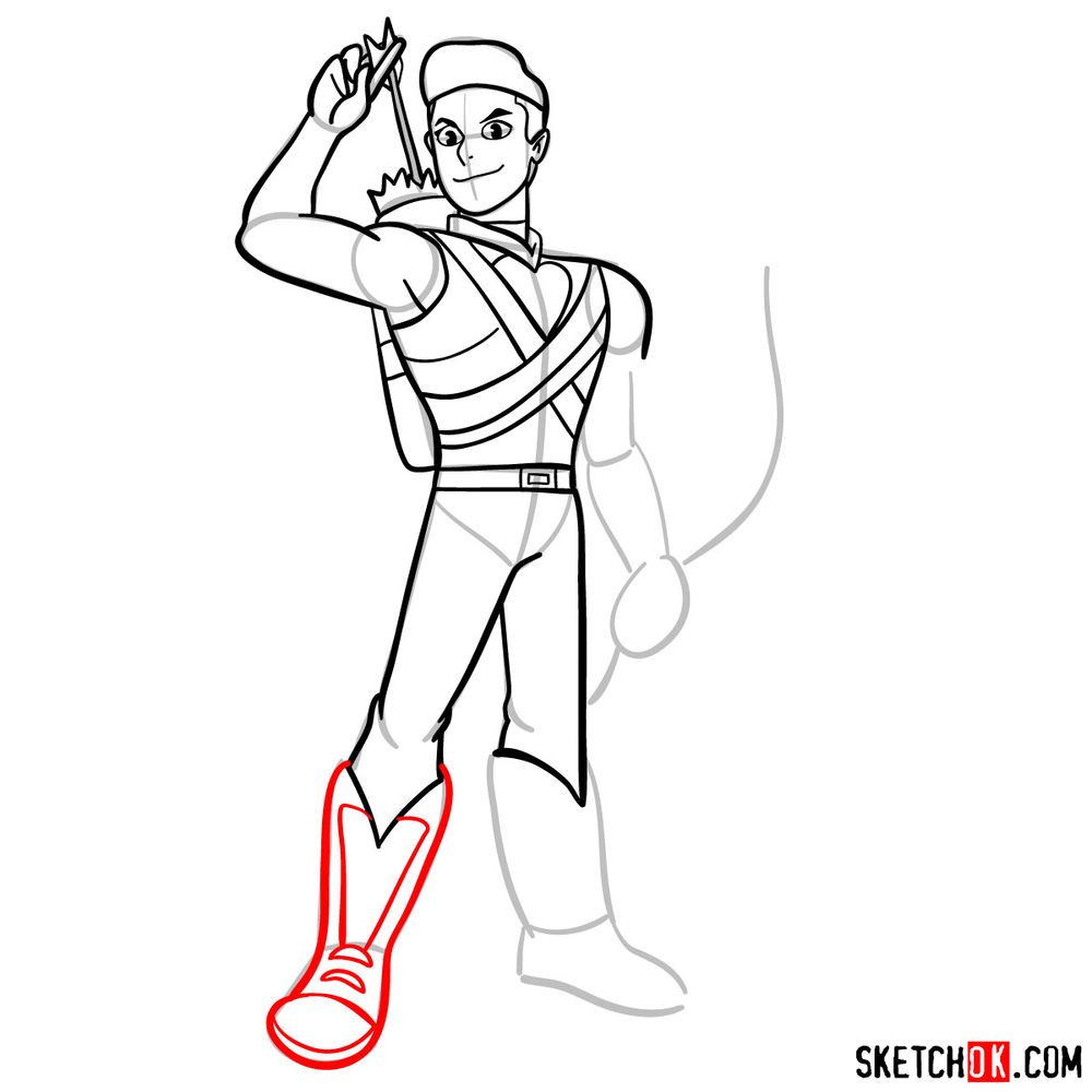 How to draw Bow from She-ra - step 12