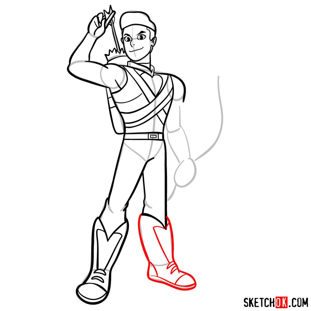 How to draw Bow from She-ra - step 13