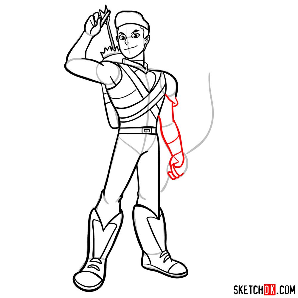 How to draw Bow from She-ra - step 14