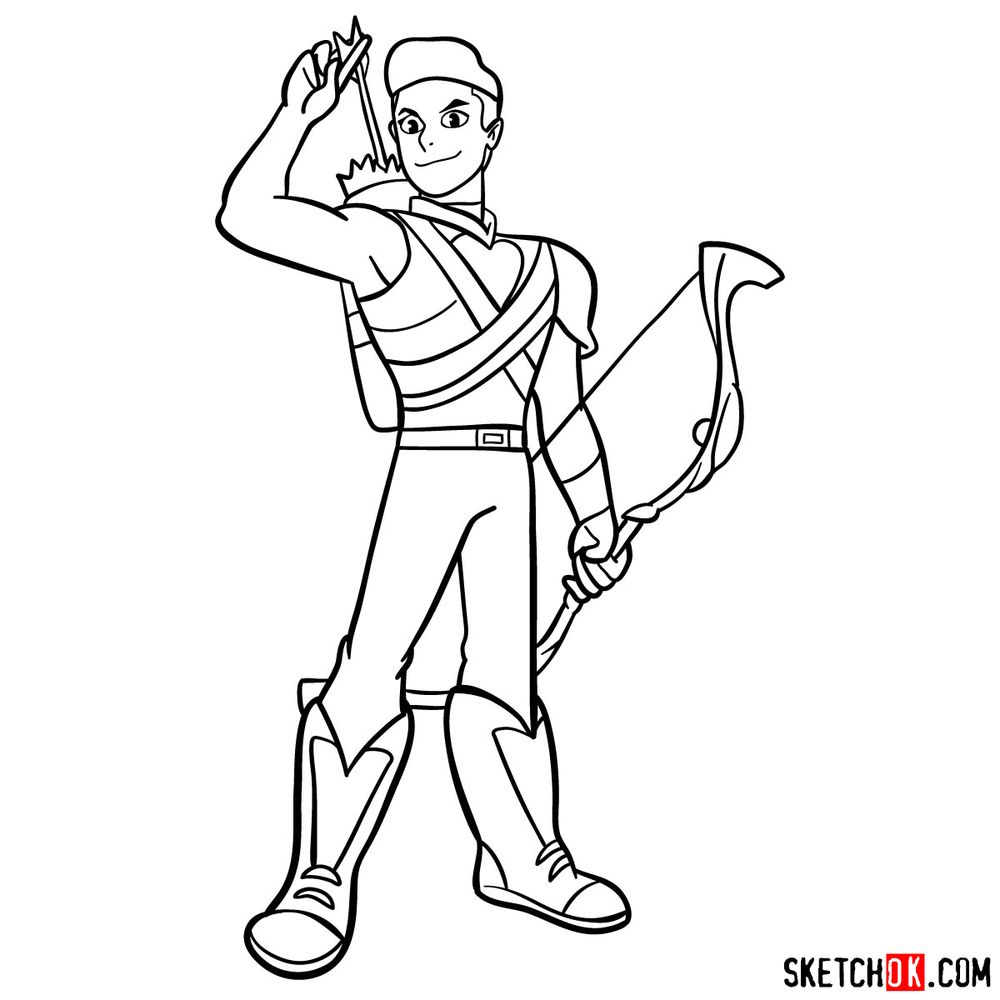 How to draw Bow from She-ra - step 16