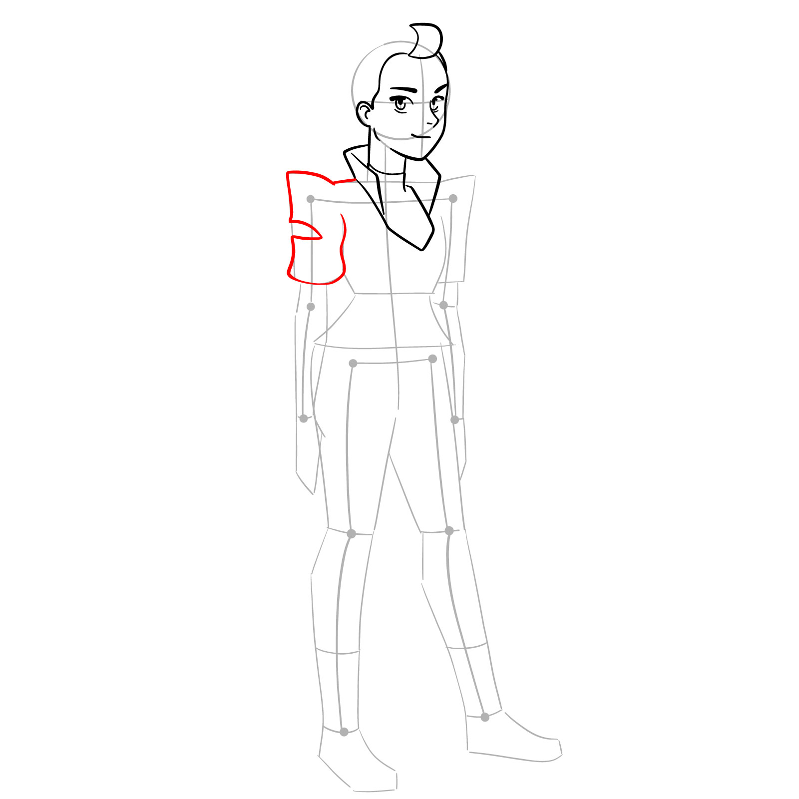 How to draw Adora in her Horde uniform - She-Ra and the Princesses of Power - step 09