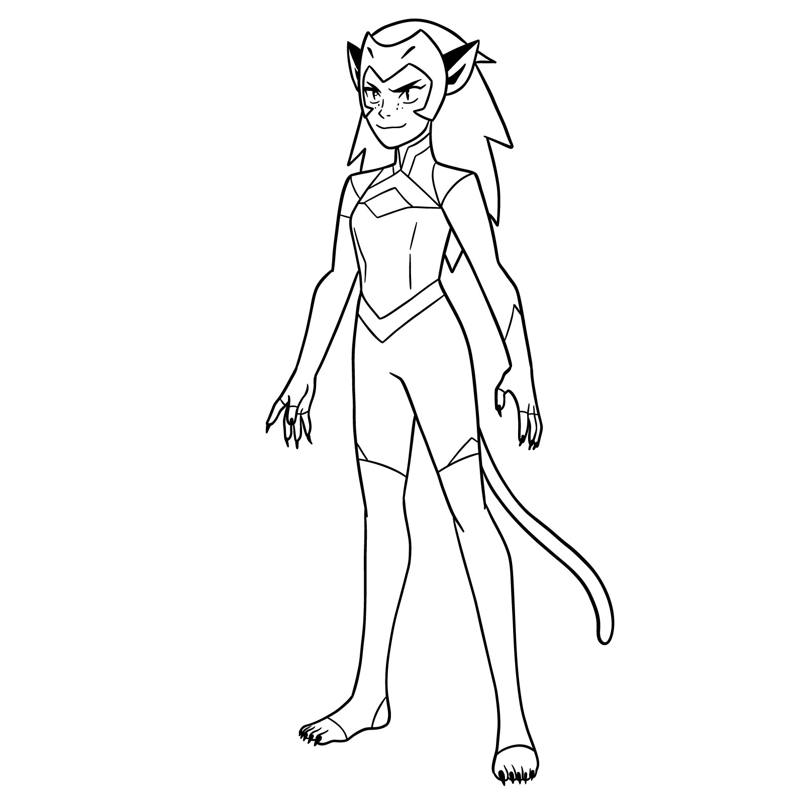 Easy drawing of Catra - She-Ra and the Princesses of Power - final step