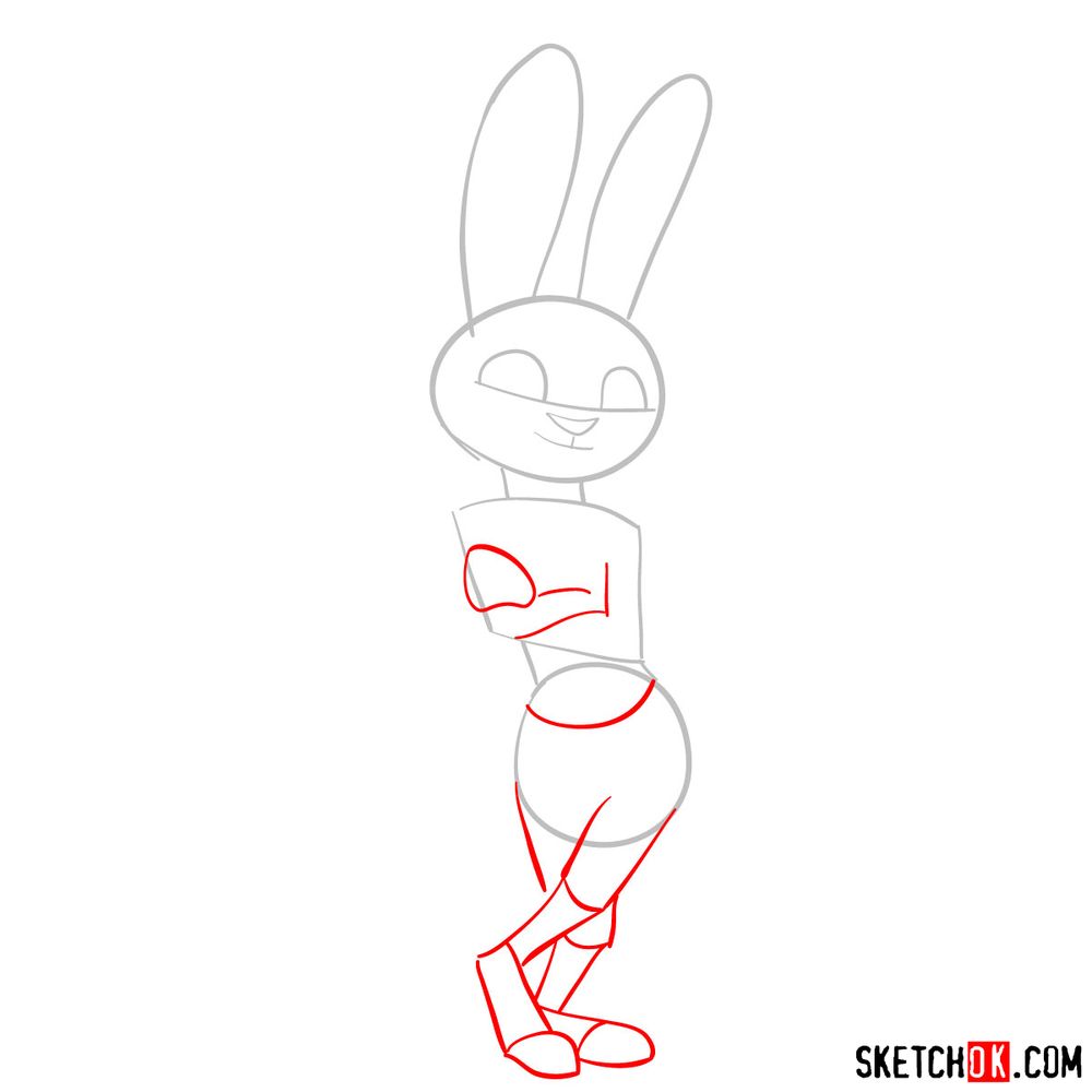 How to draw Judy Hopps - step 02