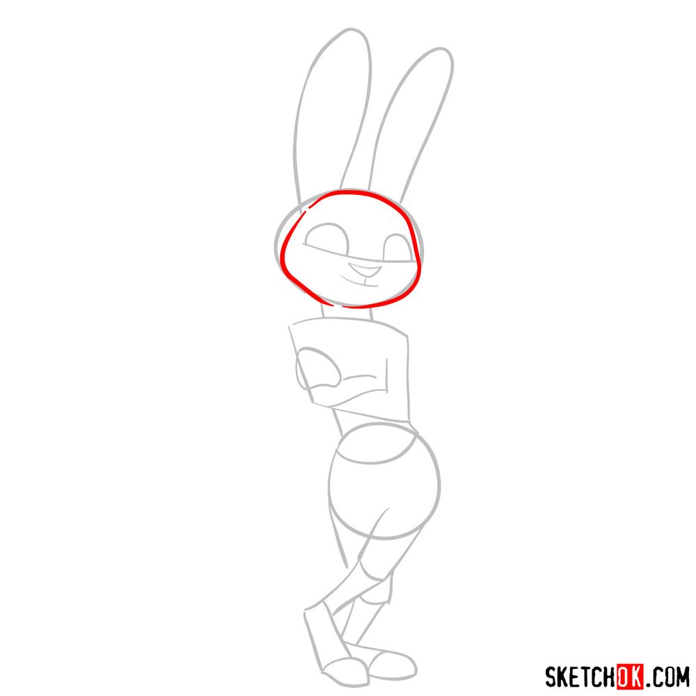 How to draw Judy Hopps - step 03