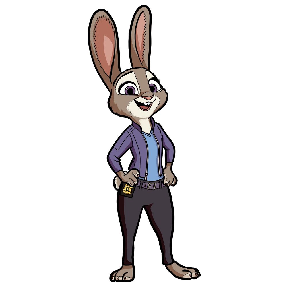 How to Draw Judy Hopps Step-by-Step in Her Zootopia 2 Outfit