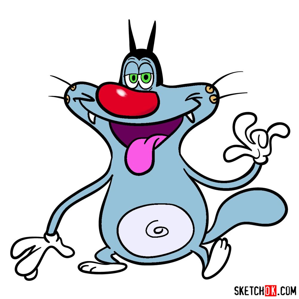 How to draw Oggy