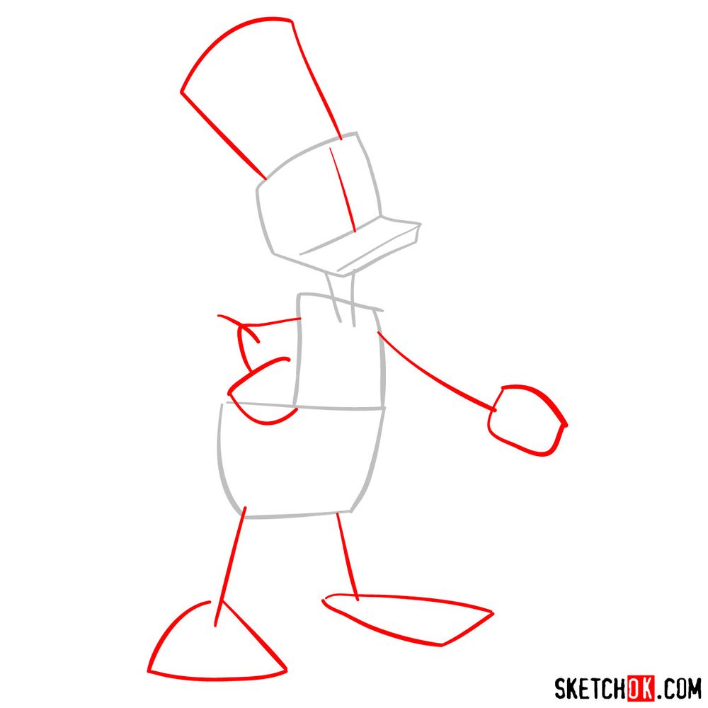How to draw Scrooge McDuck (2017) - step 02