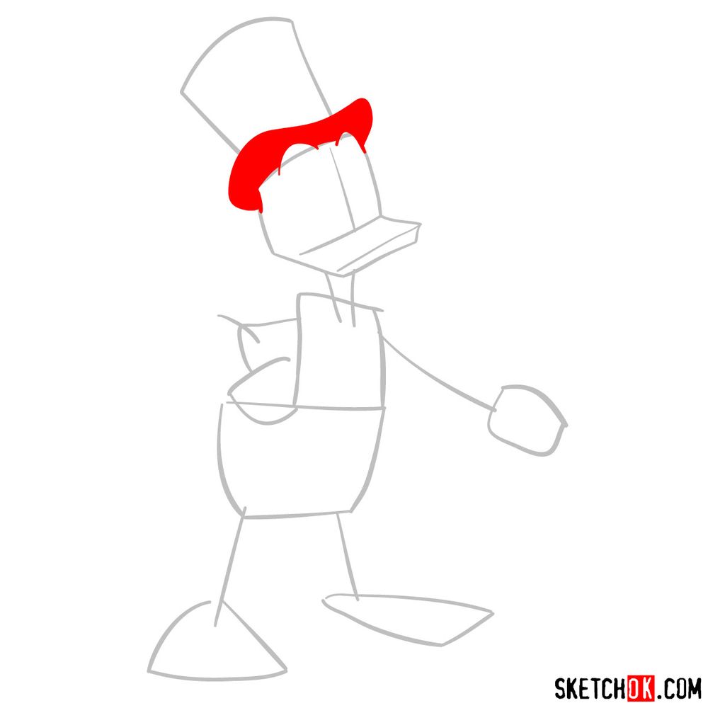 How to draw Scrooge McDuck (2017) - step 03