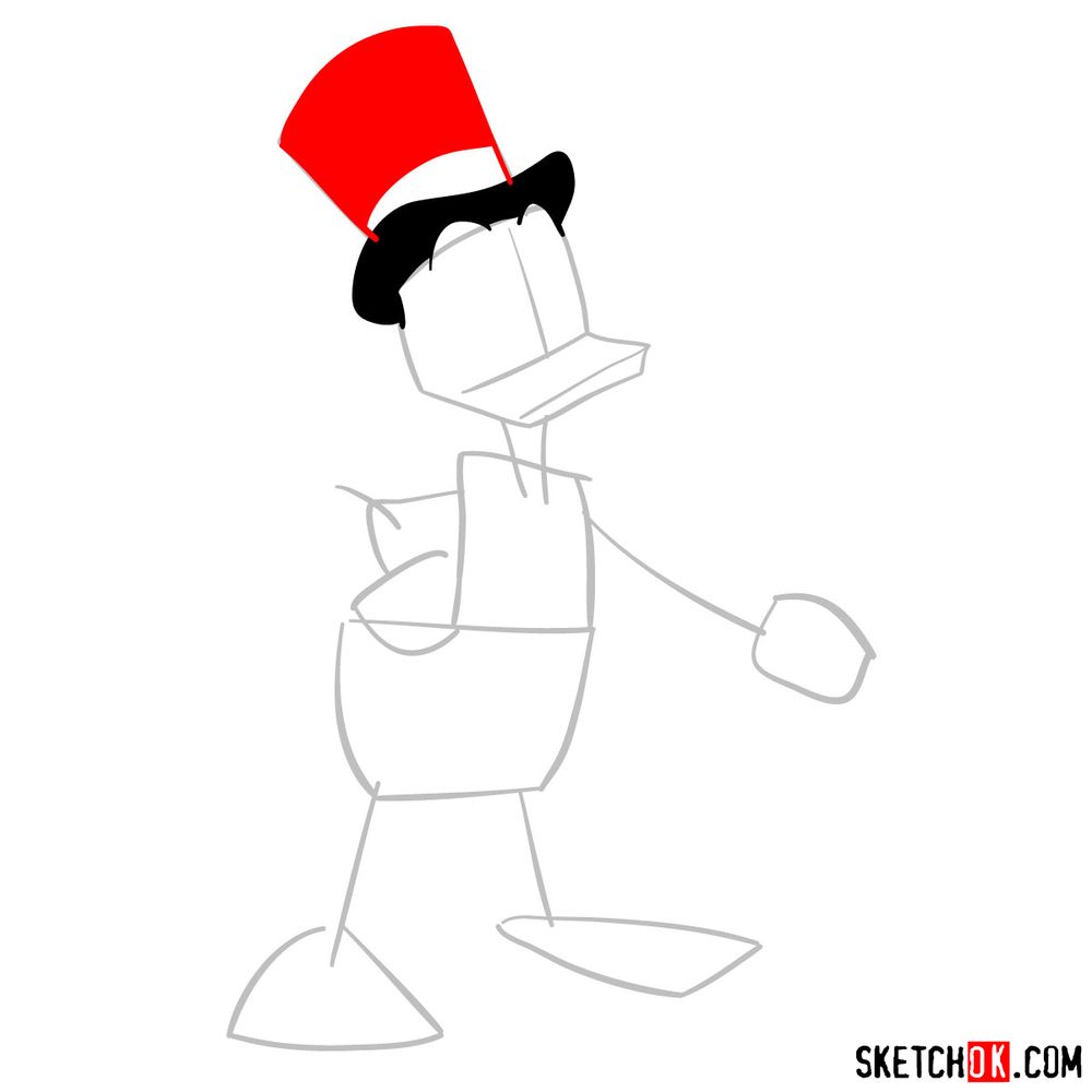 How to draw Scrooge McDuck (2017) - step 04