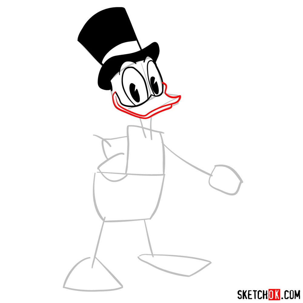 How to draw Scrooge McDuck (2017) - step 06