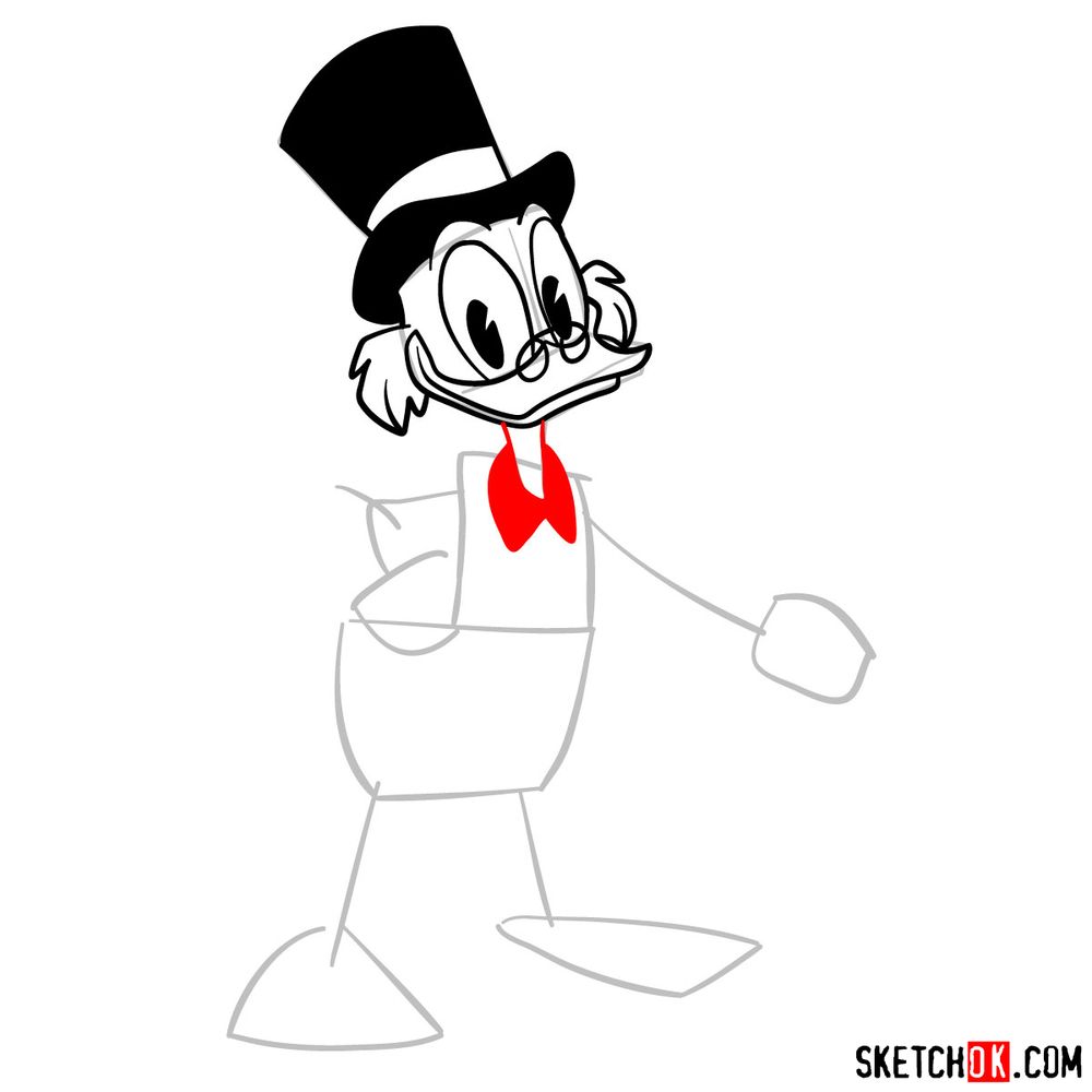 How to draw Scrooge McDuck (2017) - step 08