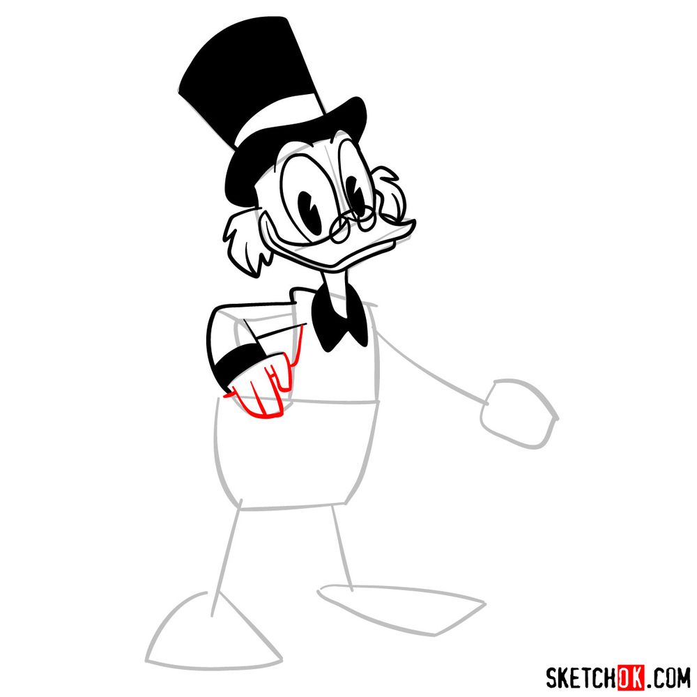 How to draw Scrooge McDuck (2017) - step 10