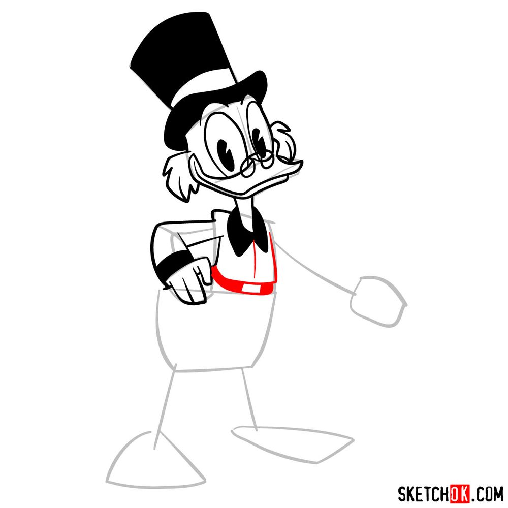How to draw Scrooge McDuck (2017) - step 11
