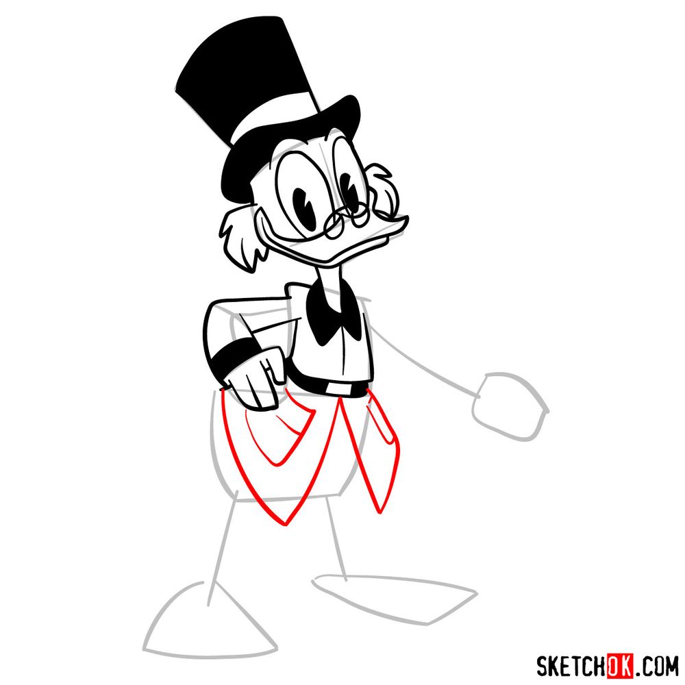 How to draw Scrooge McDuck (2017) - step 12