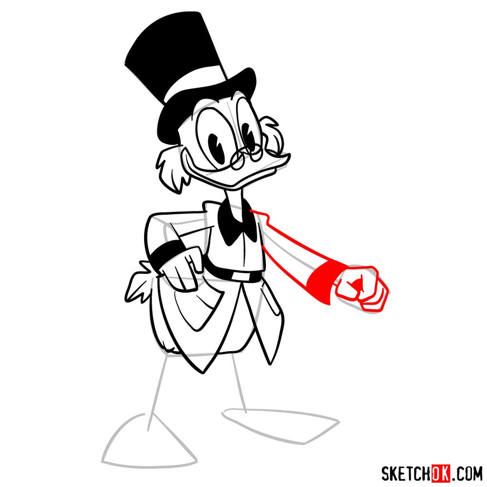 How to draw Scrooge McDuck (2017) - step 14