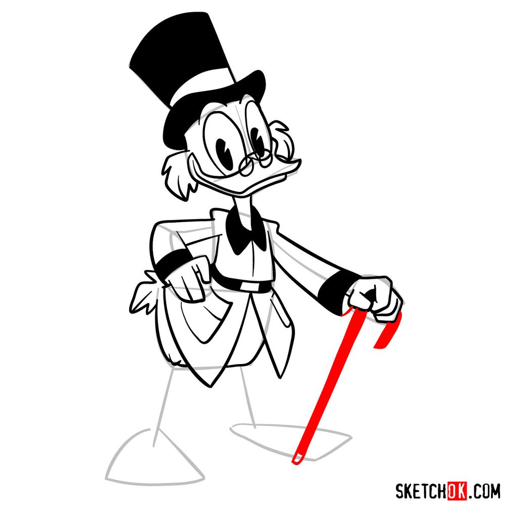 How to draw Scrooge McDuck (2017) - step 15