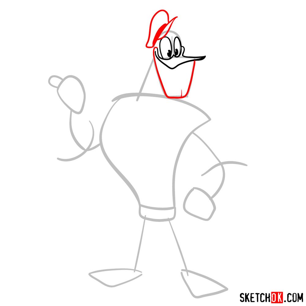 How to draw Launchpad McQuack (2017) - step 04