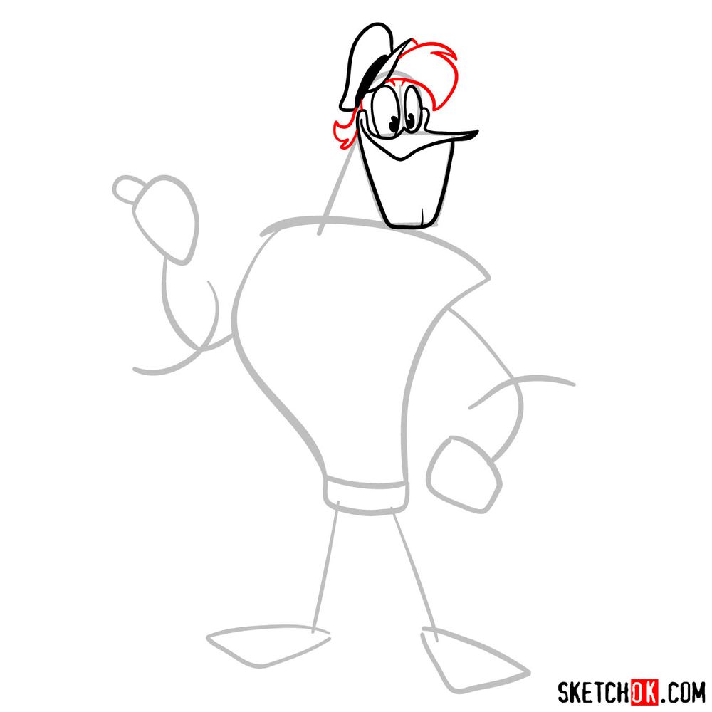 How to draw Launchpad McQuack (2017) - step 05