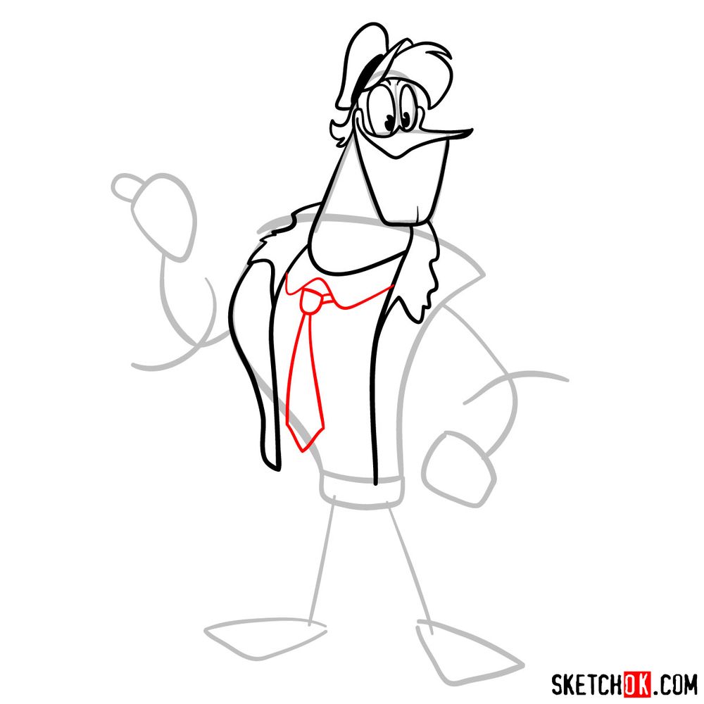 How to draw Launchpad McQuack (2017) - step 08