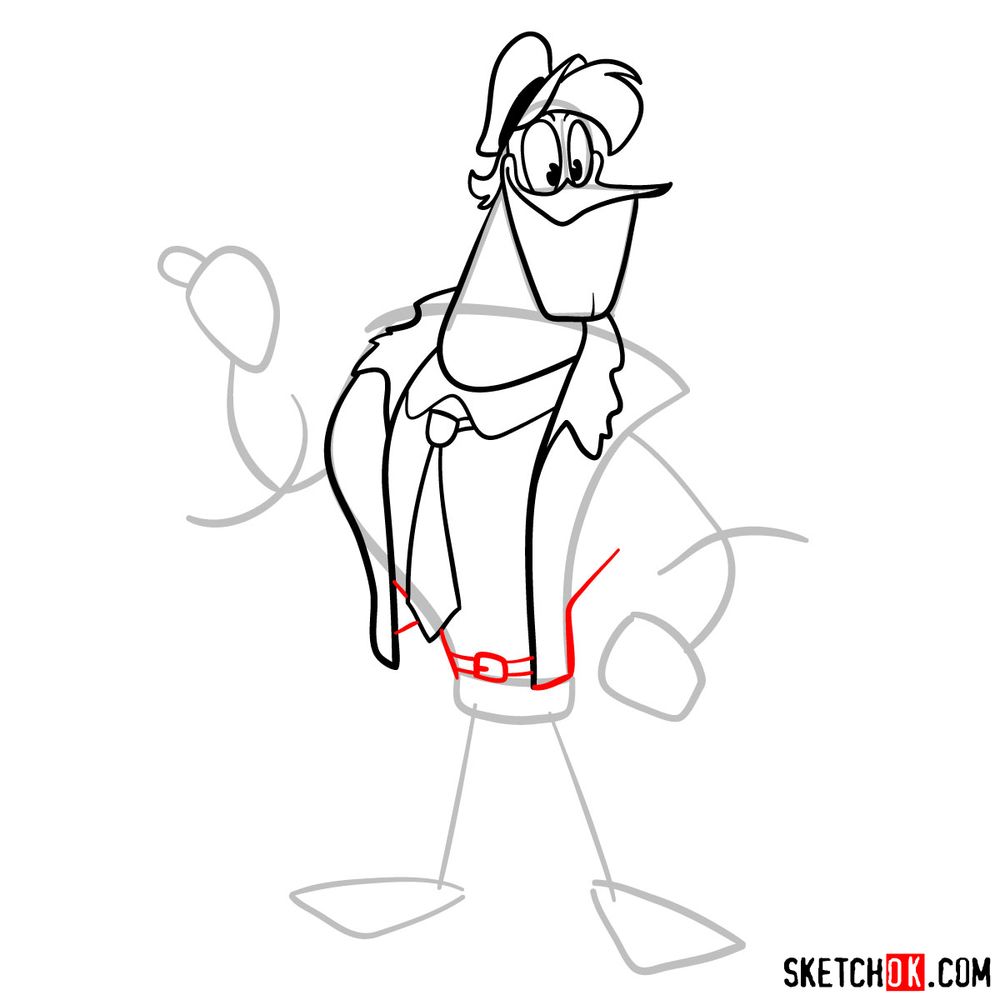 How to draw Launchpad McQuack (2017) - step 09