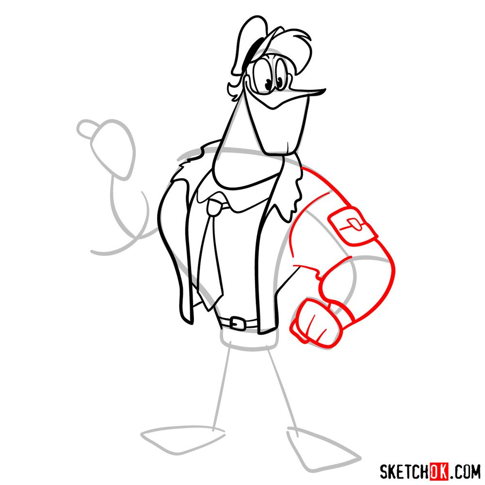 How to draw Launchpad McQuack (2017) - step 10