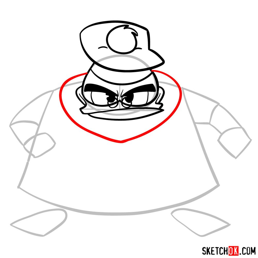 How to draw Flintheart Glomgold - step 08