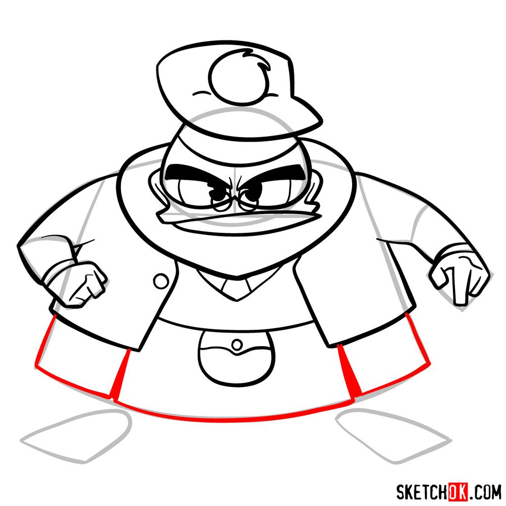 How to draw Flintheart Glomgold - step 12