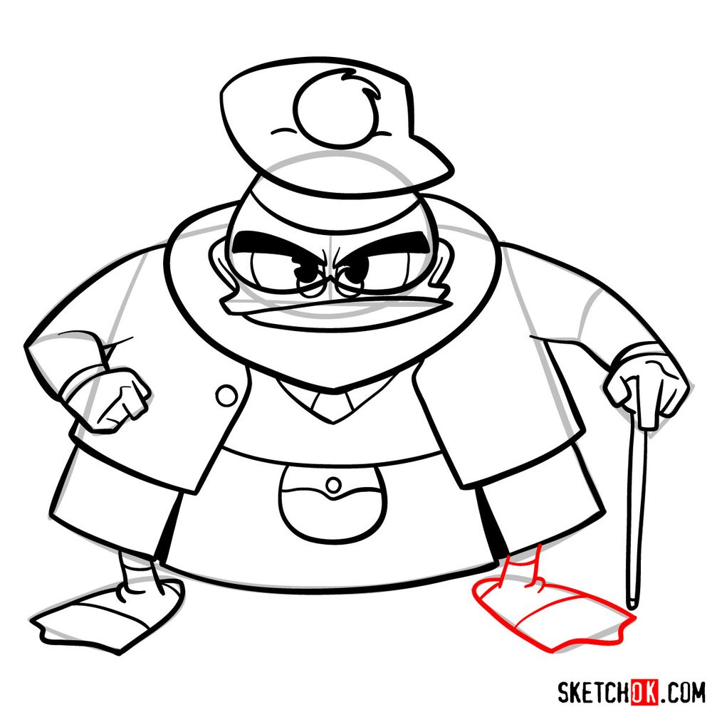 How to draw Flintheart Glomgold - step 14