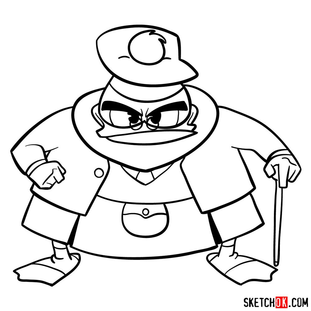 How to draw Flintheart Glomgold - step 15