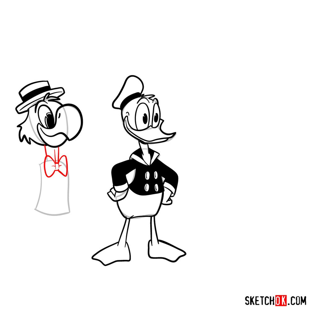 How to draw The Three Caballeros (2017) - step 15