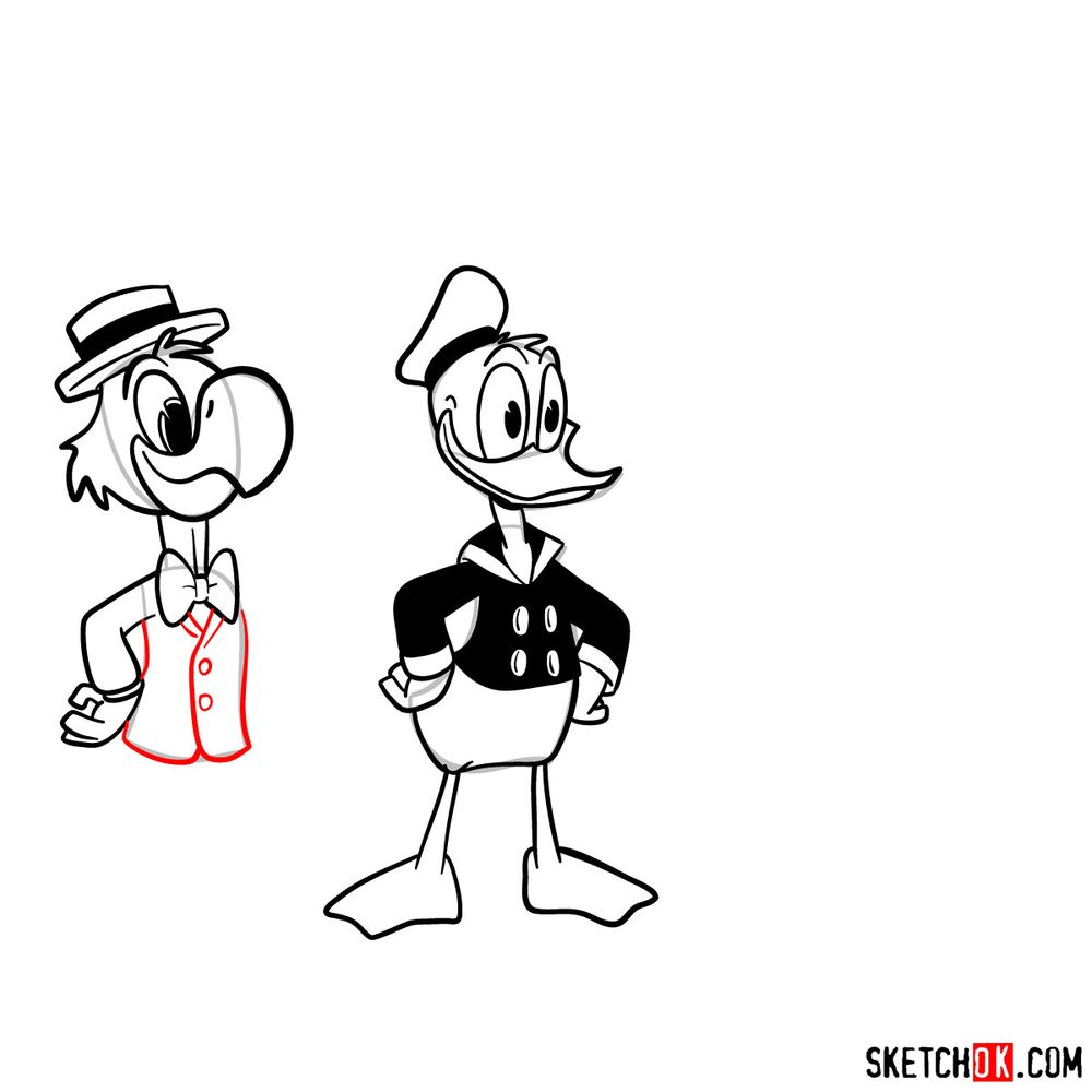 How to draw The Three Caballeros (2017) - step 17
